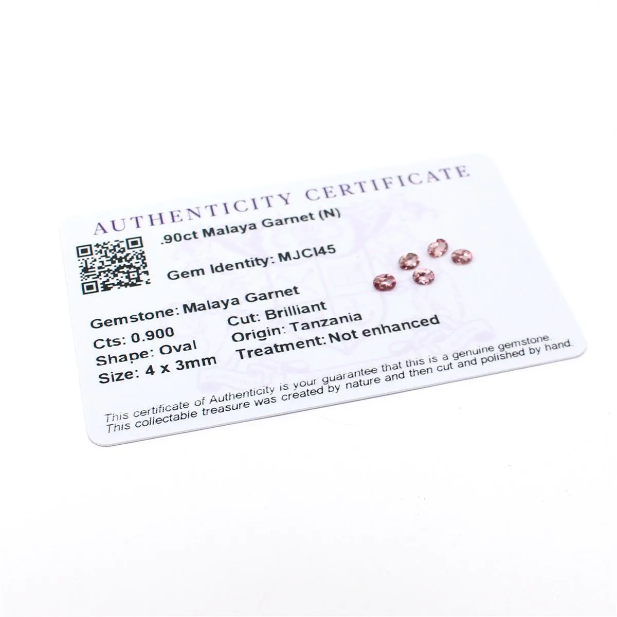 0.9cts Malaya Garnet 4x3mm Oval Pack of 5 (N)