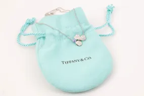 16 Tiffany & Co. 950 Platinum 0.34tcw Stone Paper Flower Necklace (3.81g.)