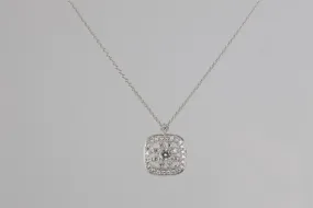 18'' 18k White Gold 0.35tcw Diamond Pendant Necklace (3.30g.)