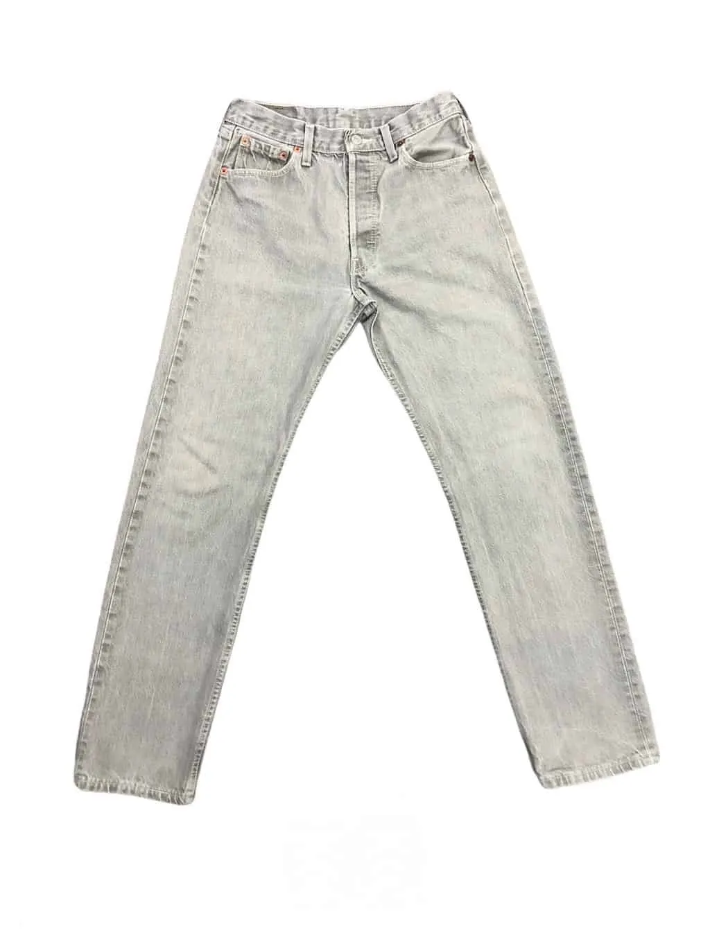 1990s vintage rare Levis 501xx jeans in light grey denim – W28 x L30