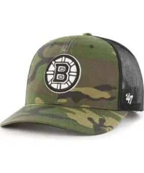 '47 Men's NHL Camo/Black Trucker Snapback Hat