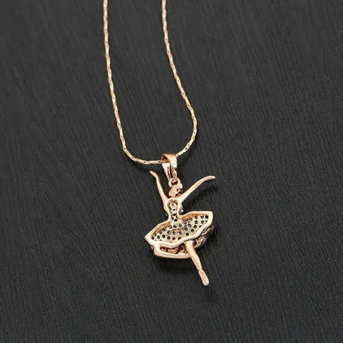 Adorable Dancer Ballerina Necklace