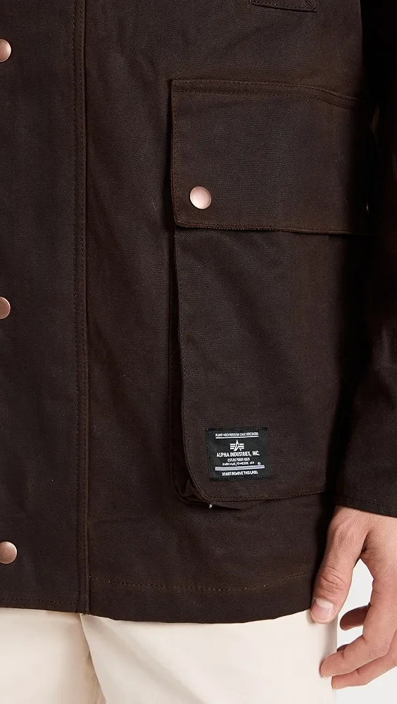 Alpha Industries   Waxed Cotton Car Coat 