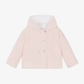 Baby Girls Pink Velour Pram Coat