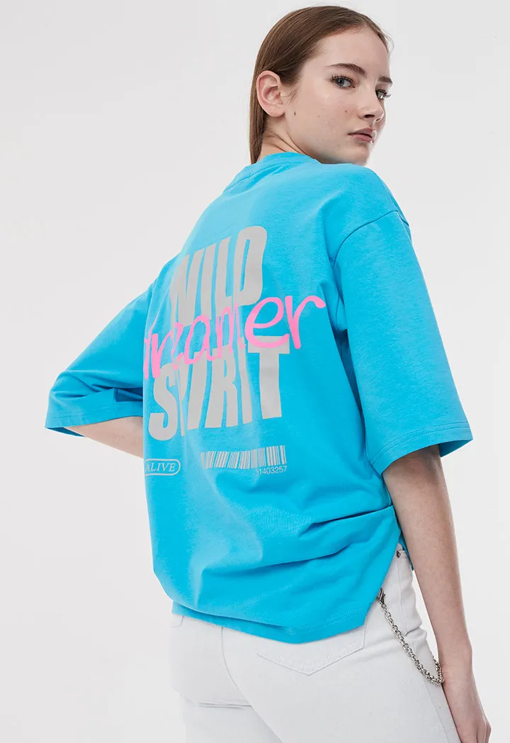 Back Panel Letter Print T-Shirt