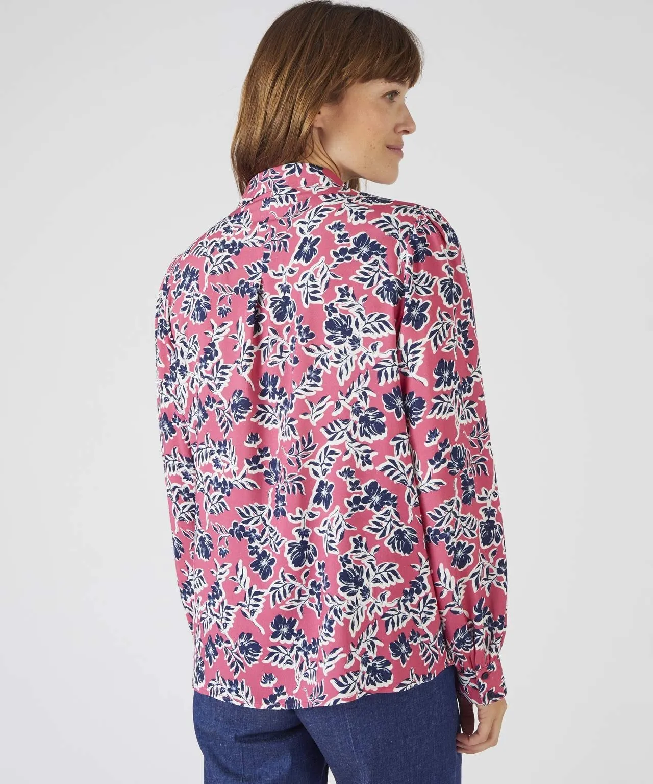 Balloon Sleeve Printed Blouse