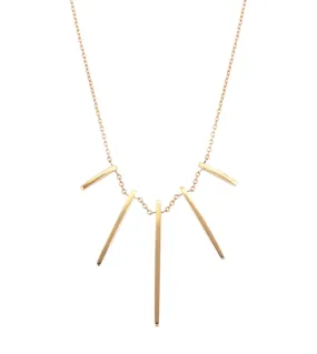 Beat Necklace Plain Gold- Rose Gold