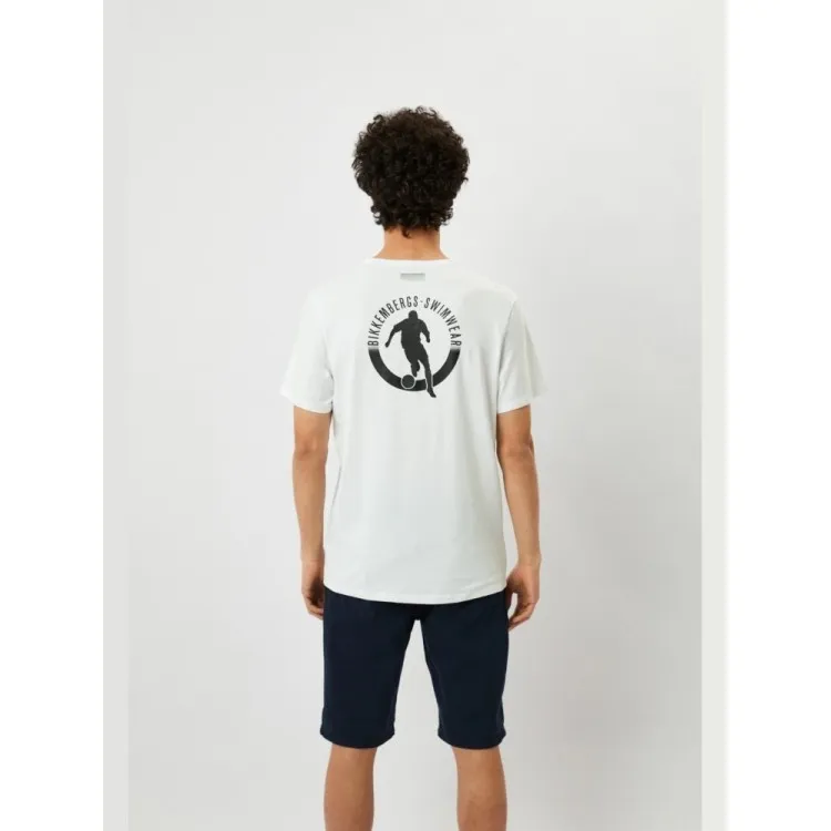 Bikkembergs PUPINO T-Shirt Maniche Corte In Cotone Bianco