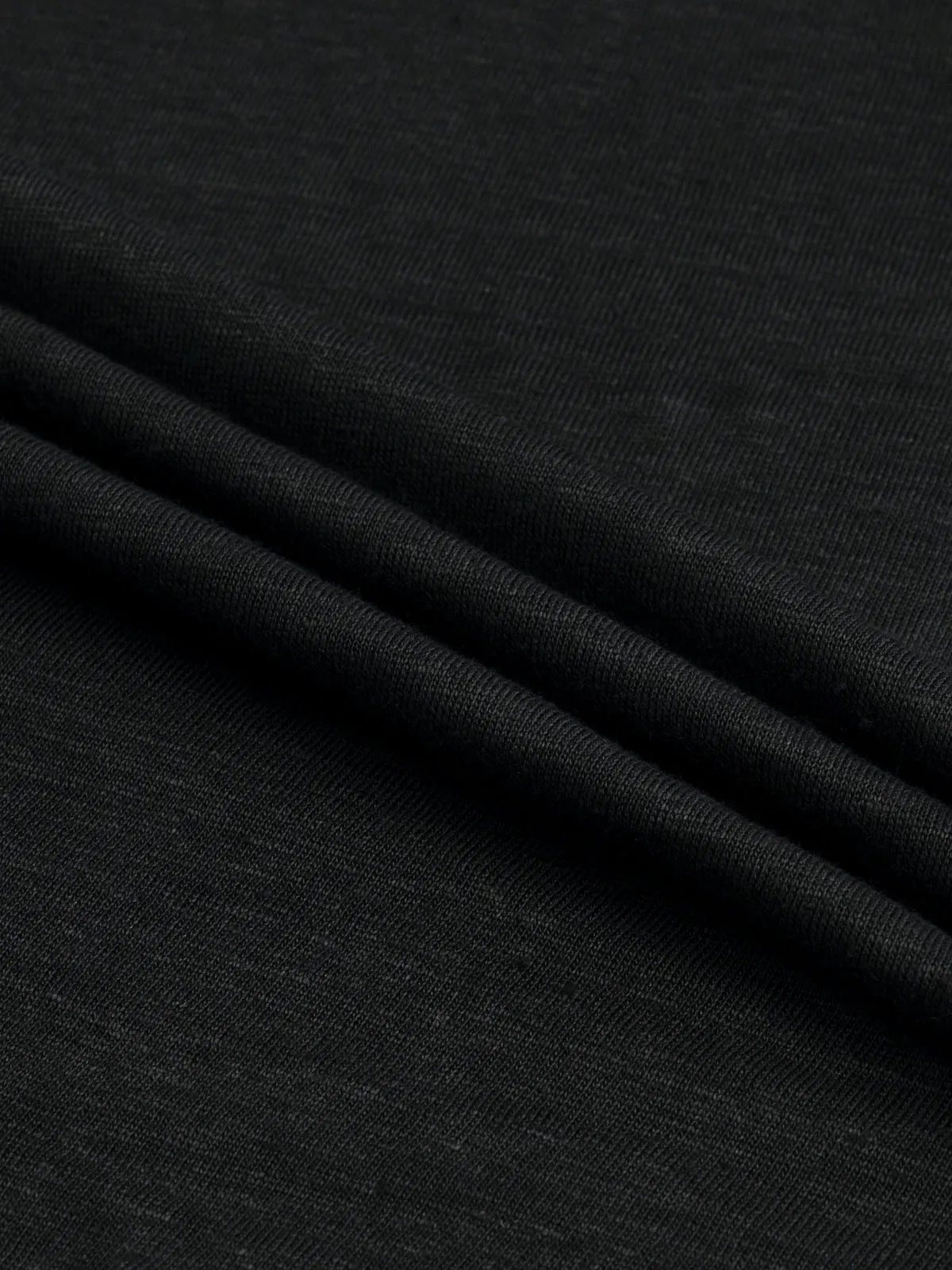 Black Linen Polo Shirt