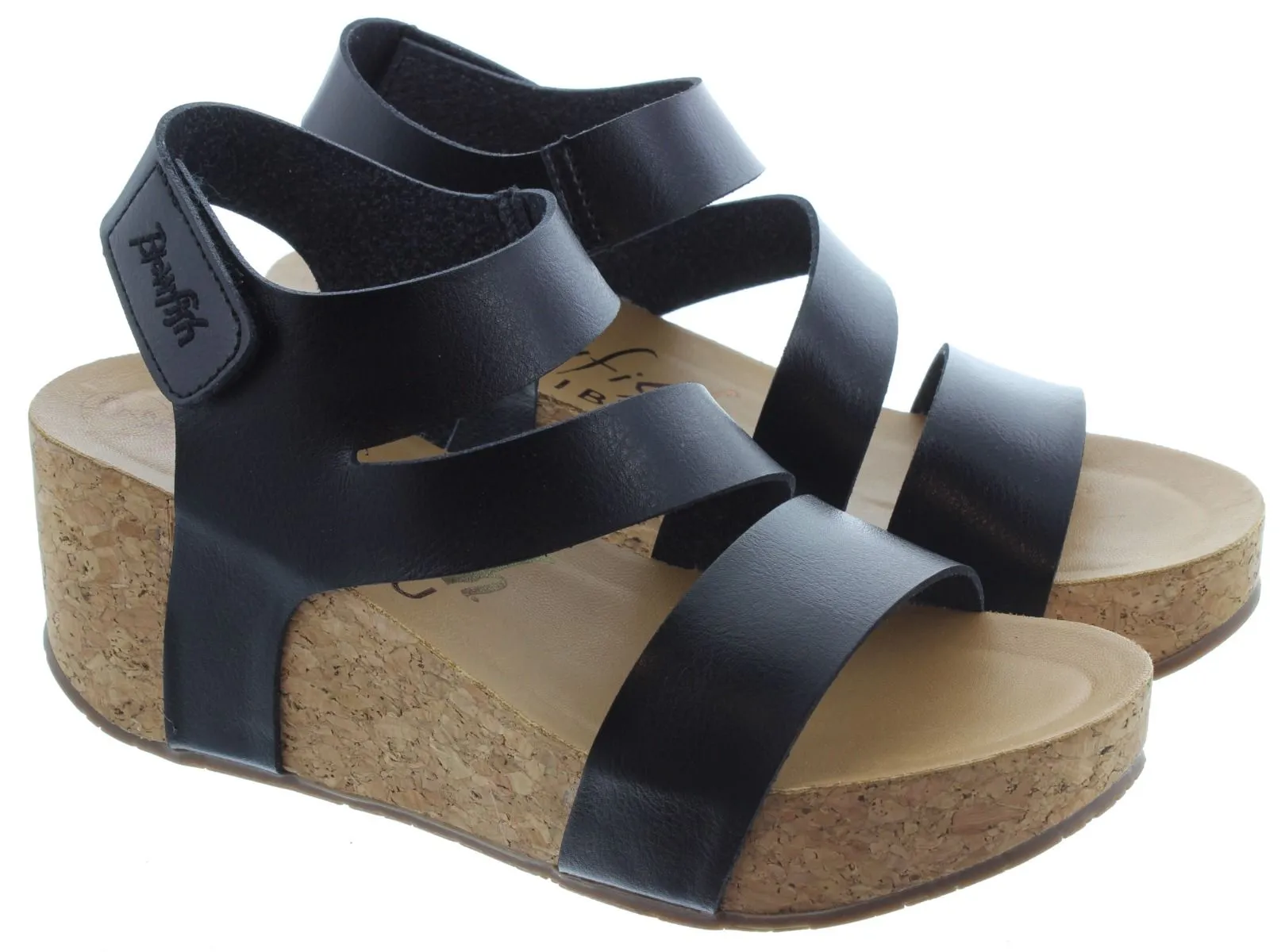 BLOWFISH Ladies Leelee Wedge Sandals In Black