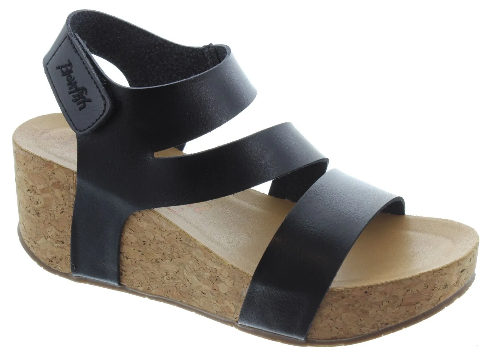 BLOWFISH Ladies Leelee Wedge Sandals In Black