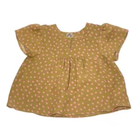 Bonton Child Charlot Blouse With Dot Print Brown