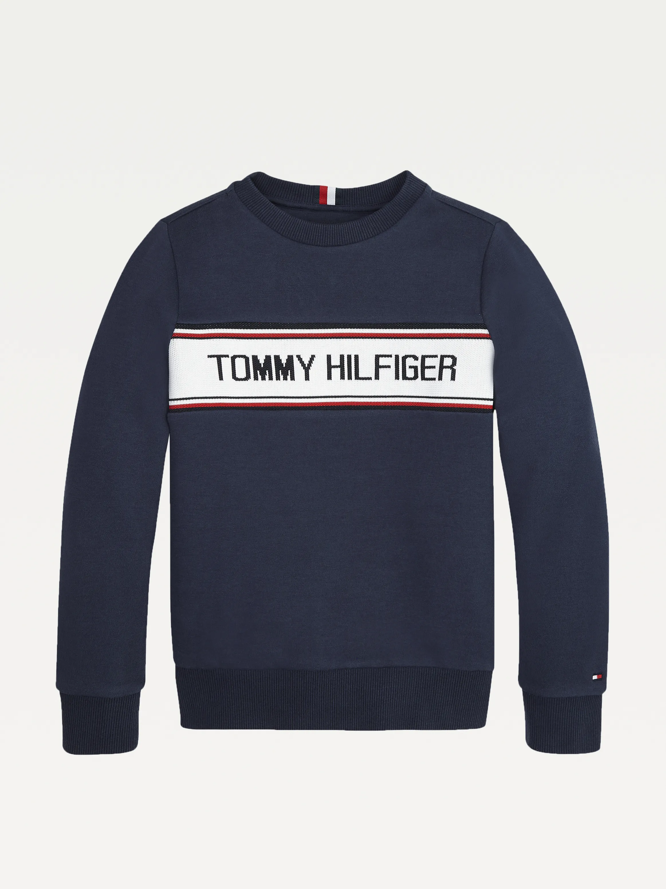 Boys 8-16 Intarsia Logo Crew Neck Jumper | Sweatshirts & Hoodies | Tommy Hilfiger