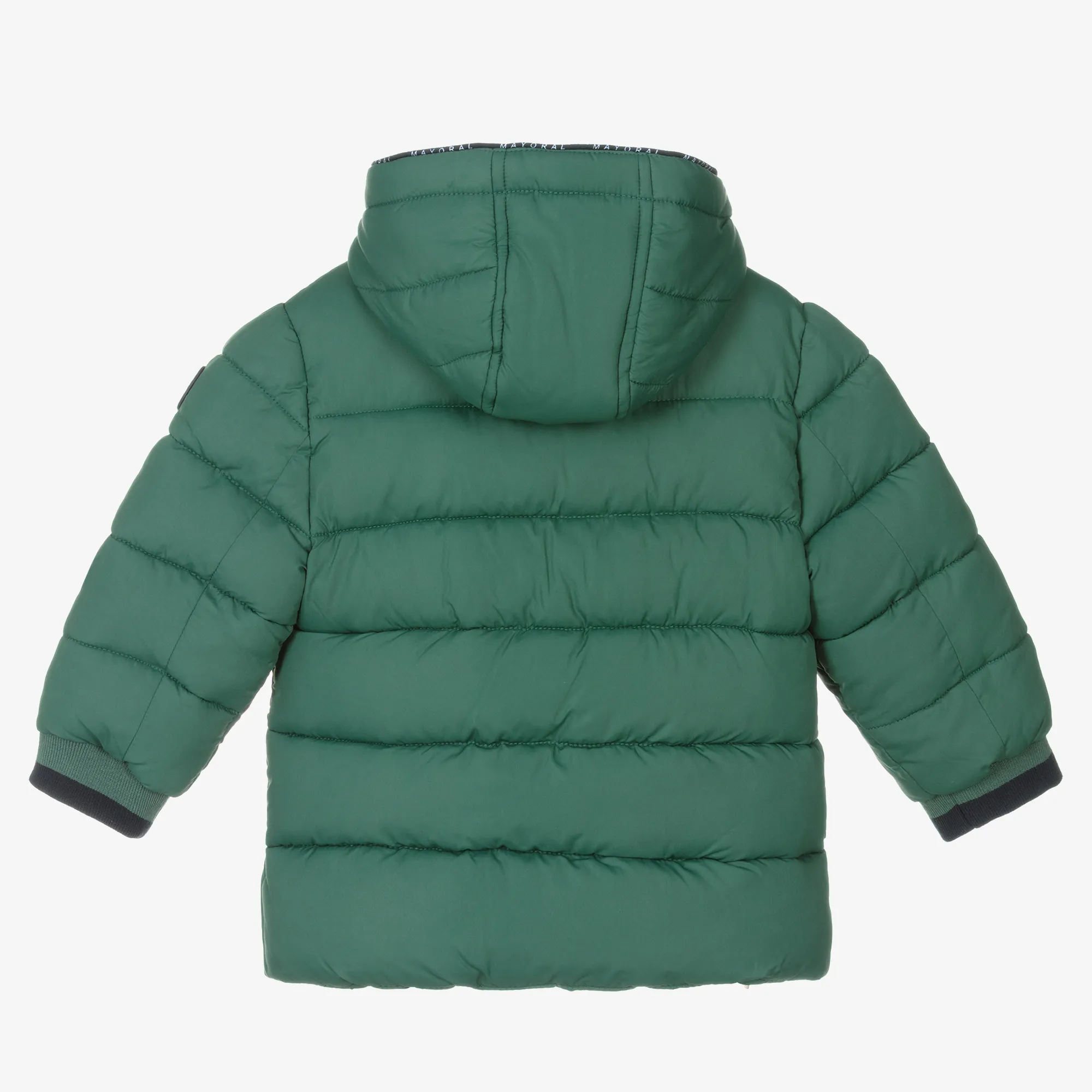 Boys Green Hooded Puffer Coat