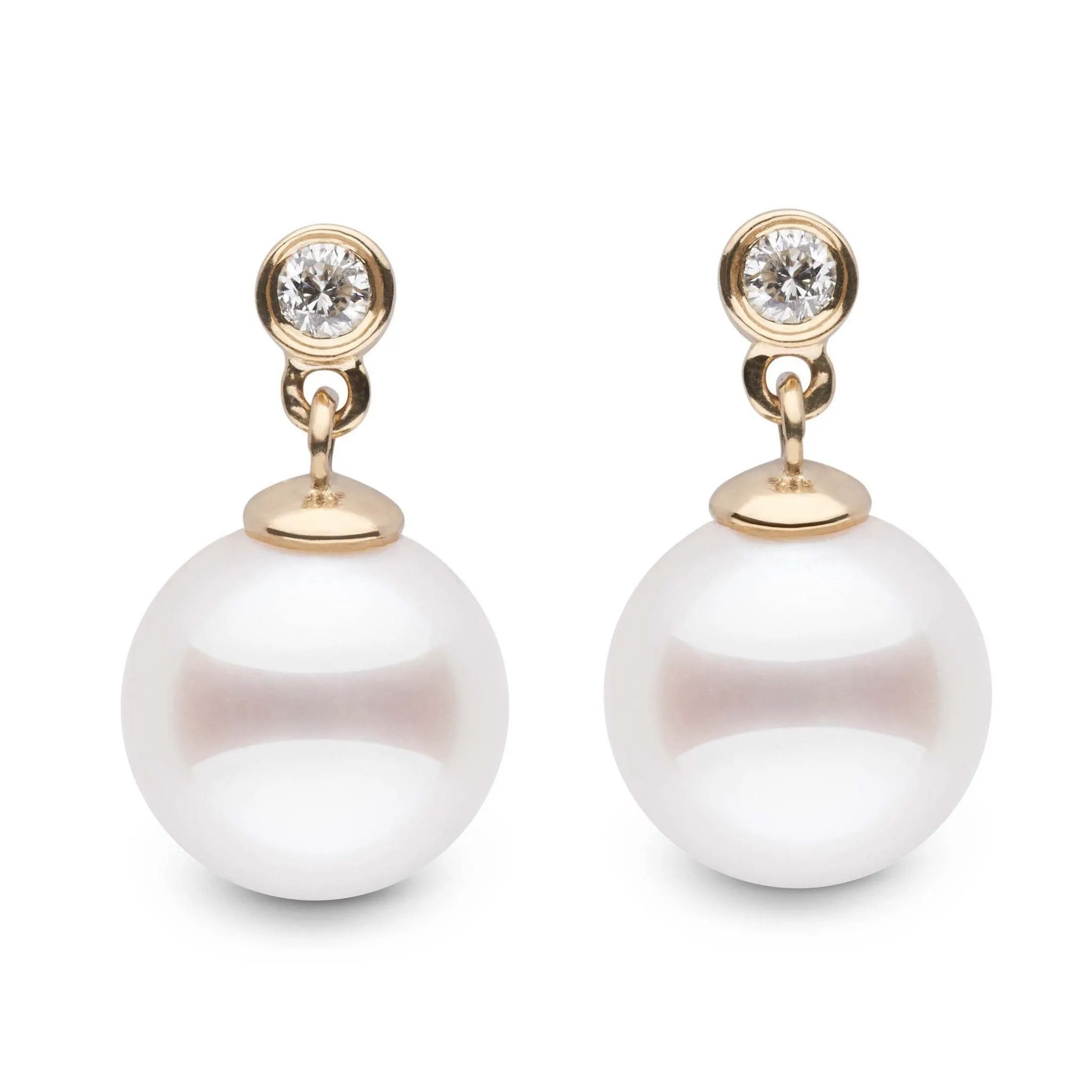 Brilliant Collection Akoya 8.5-9.0 mm Pearl & Diamond Earrings