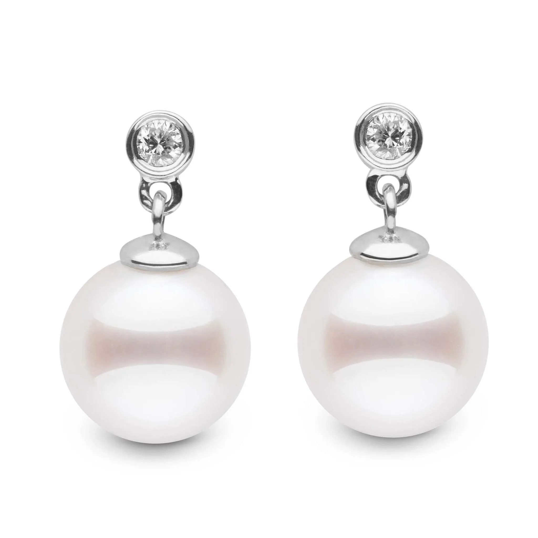 Brilliant Collection Akoya 8.5-9.0 mm Pearl & Diamond Earrings