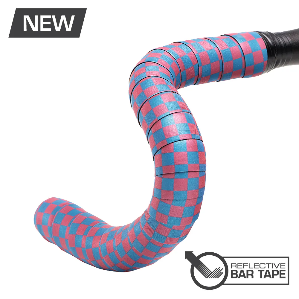 BT-REFBLPK Reflective Bar Tape – Blue/Pink Checkered