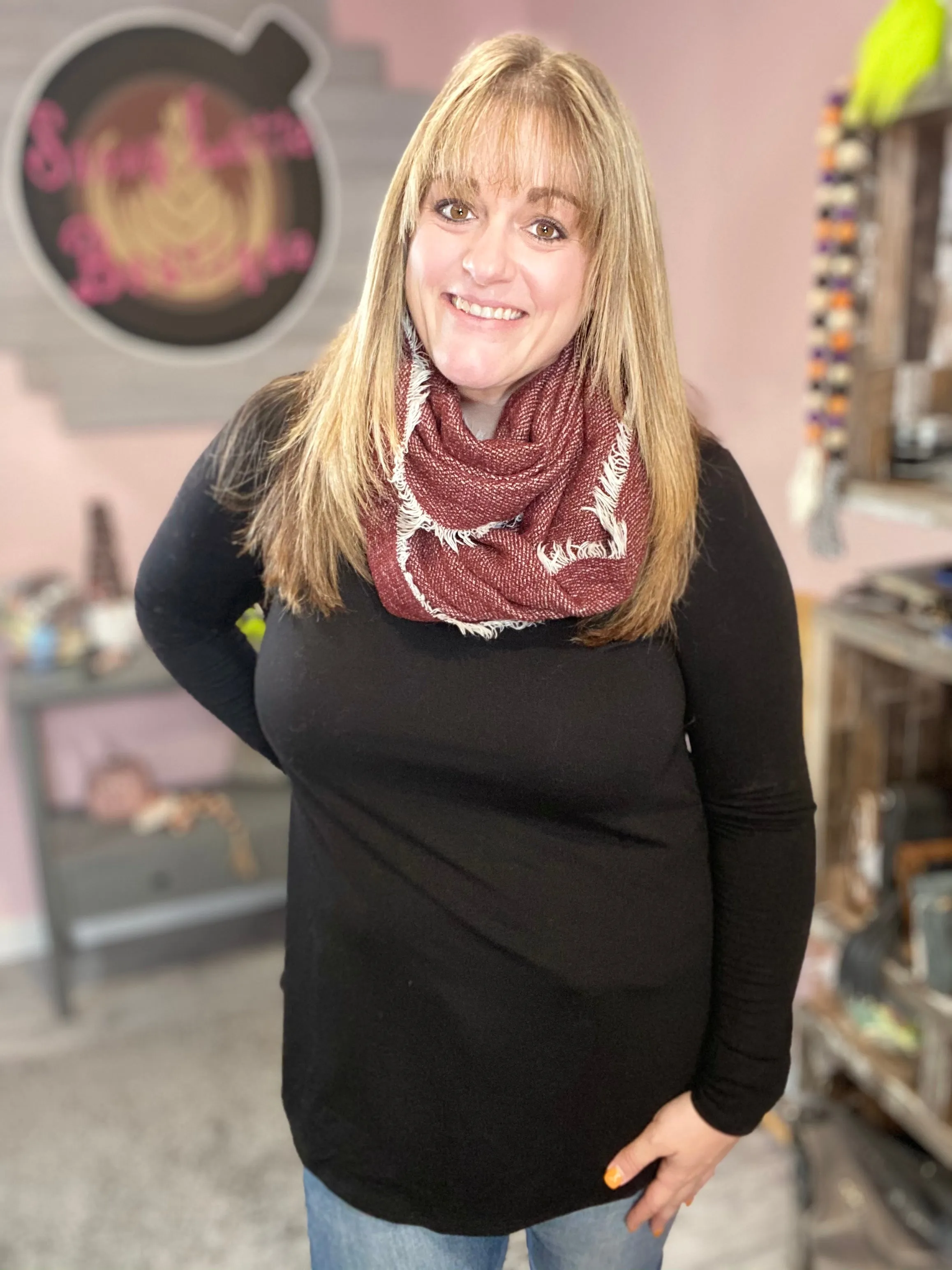 Burgundy Infinity Scarf