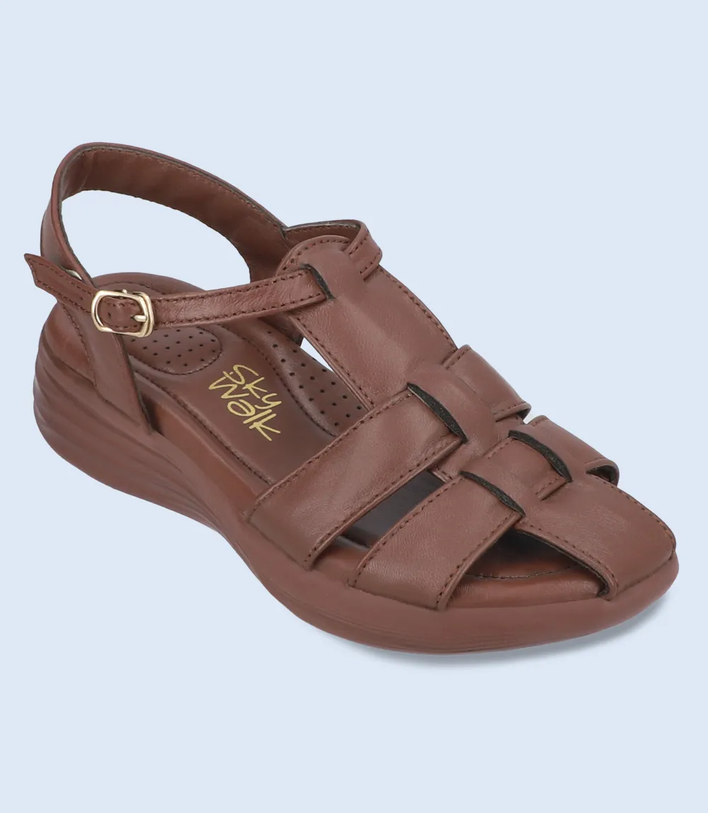 BW9510-BROWN-Women Sandal