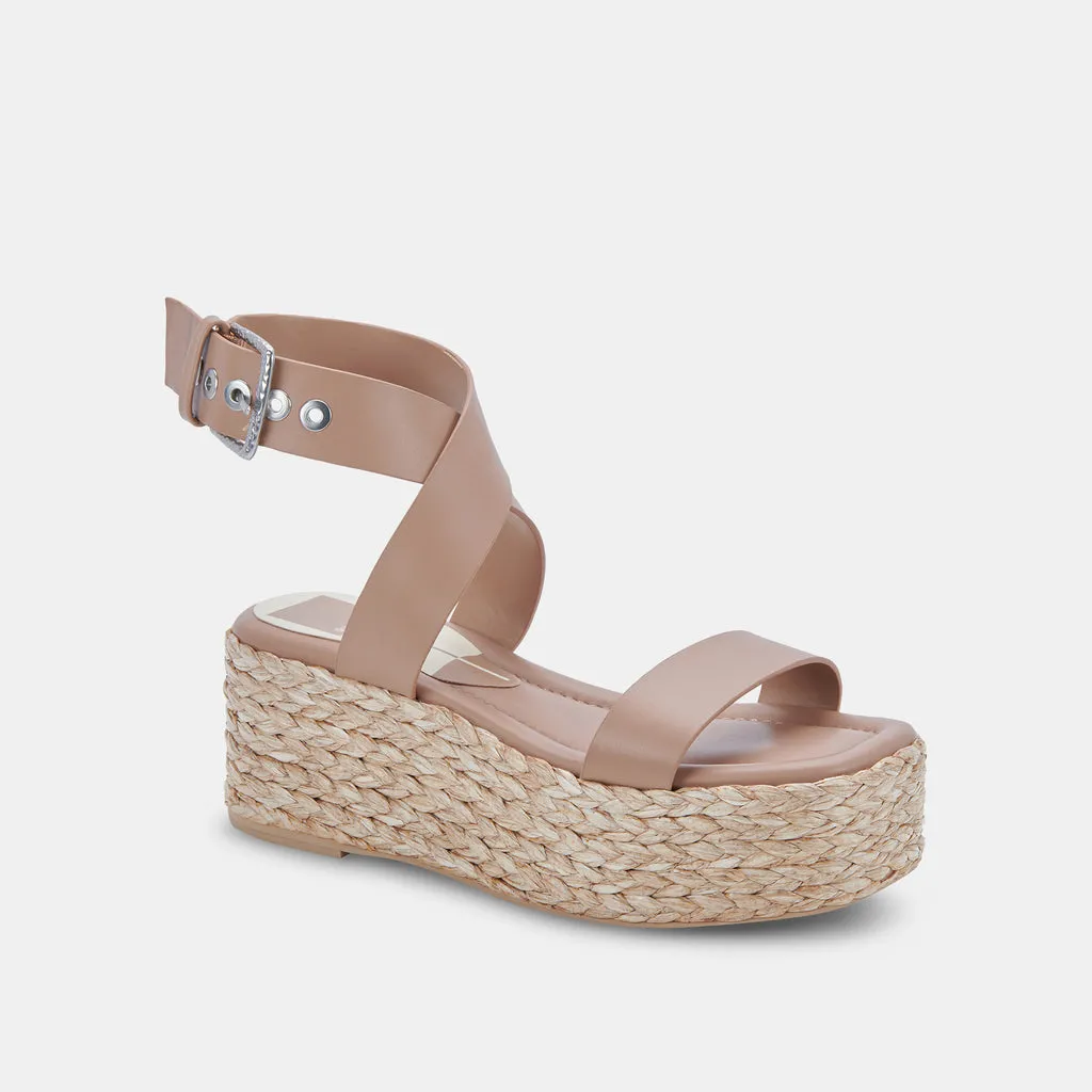 CANNES Platform Sandals Cafe Leather | Cafe Leather Platform Sandals– Dolce Vita 6880269336642