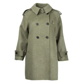 Carol Cao Moss Green Wool Coat