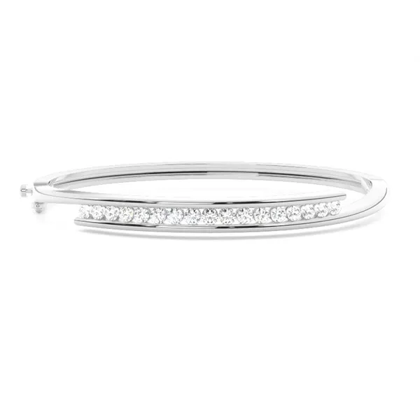 Channel Setting Round Diamond Bangle