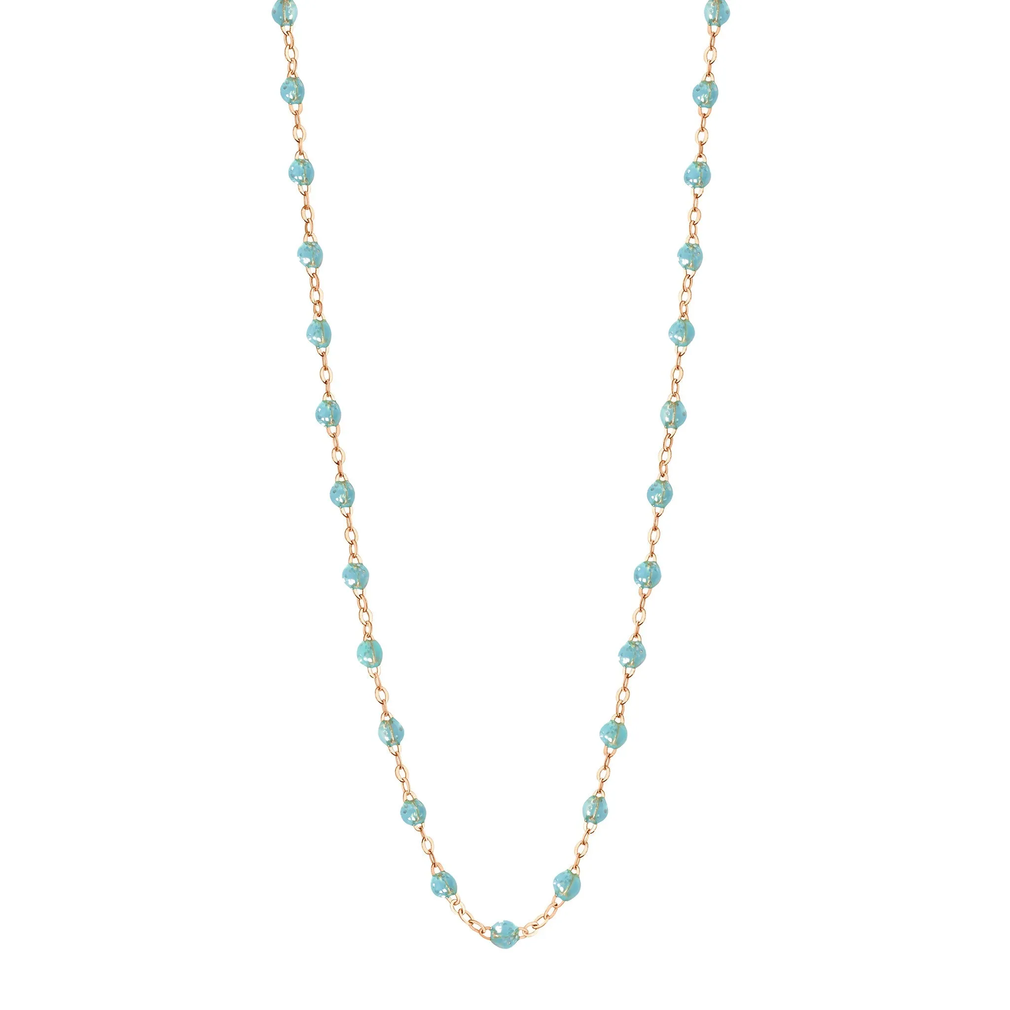 Classic Gigi Aqua necklace, Rose Gold, 17.7