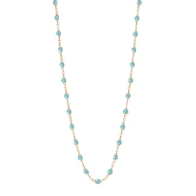 Classic Gigi Aqua necklace, Rose Gold, 17.7