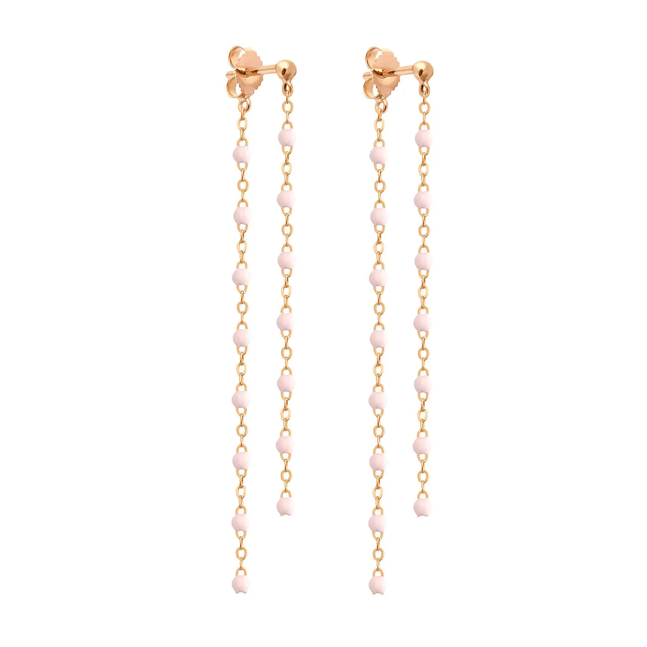 Classic Gigi dangling Baby Pink earrings, Rose Gold