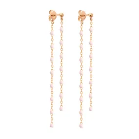 Classic Gigi dangling Baby Pink earrings, Rose Gold