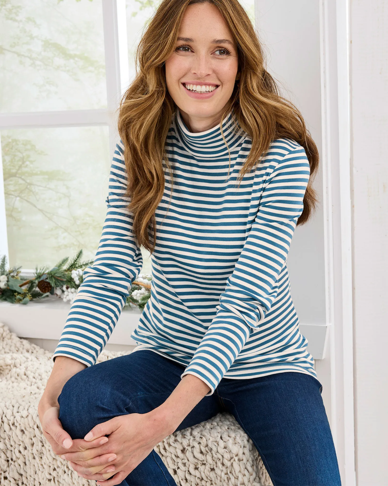 Cosy-Up Long Sleeve Roll Neck Top