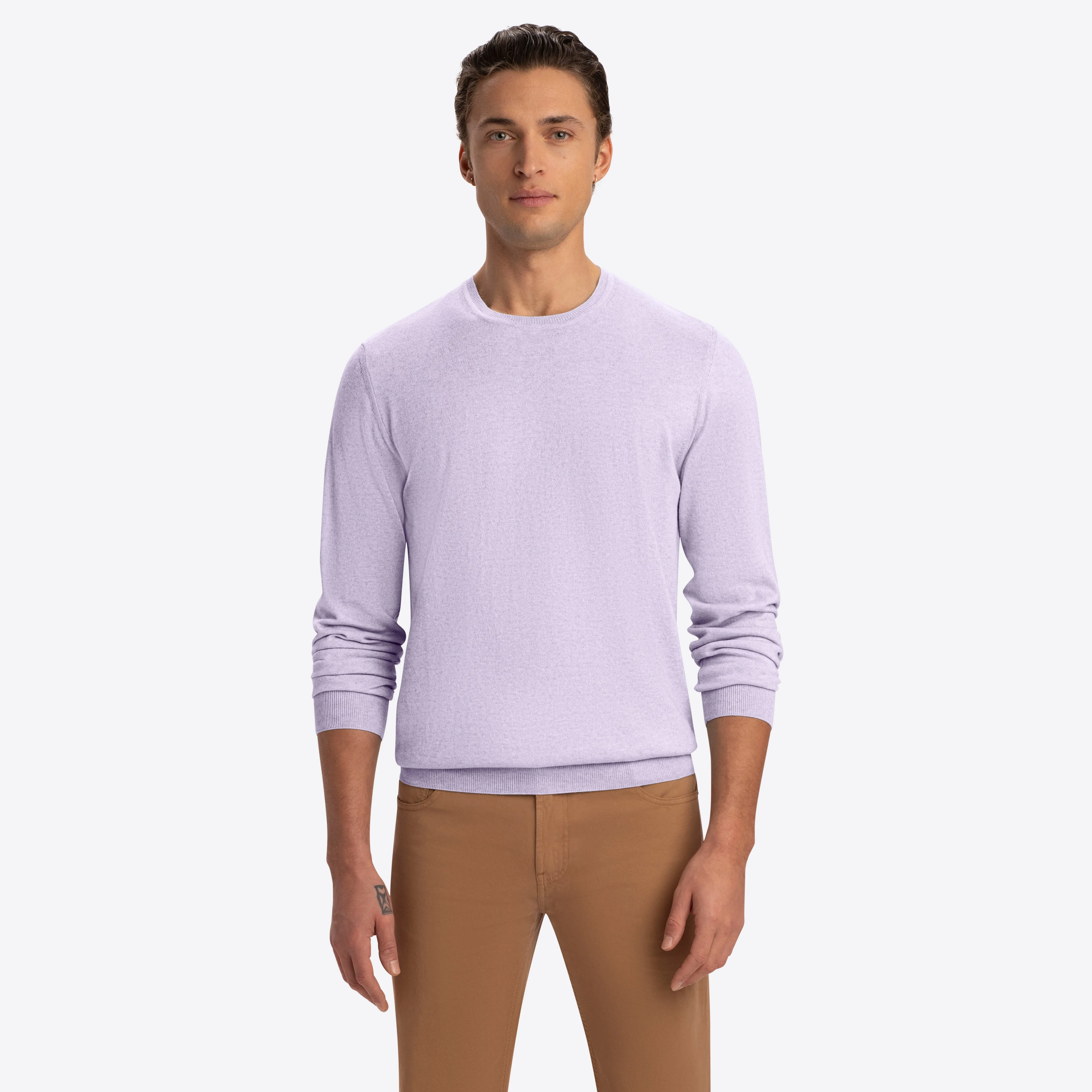 Crew Neck Melange Sweater