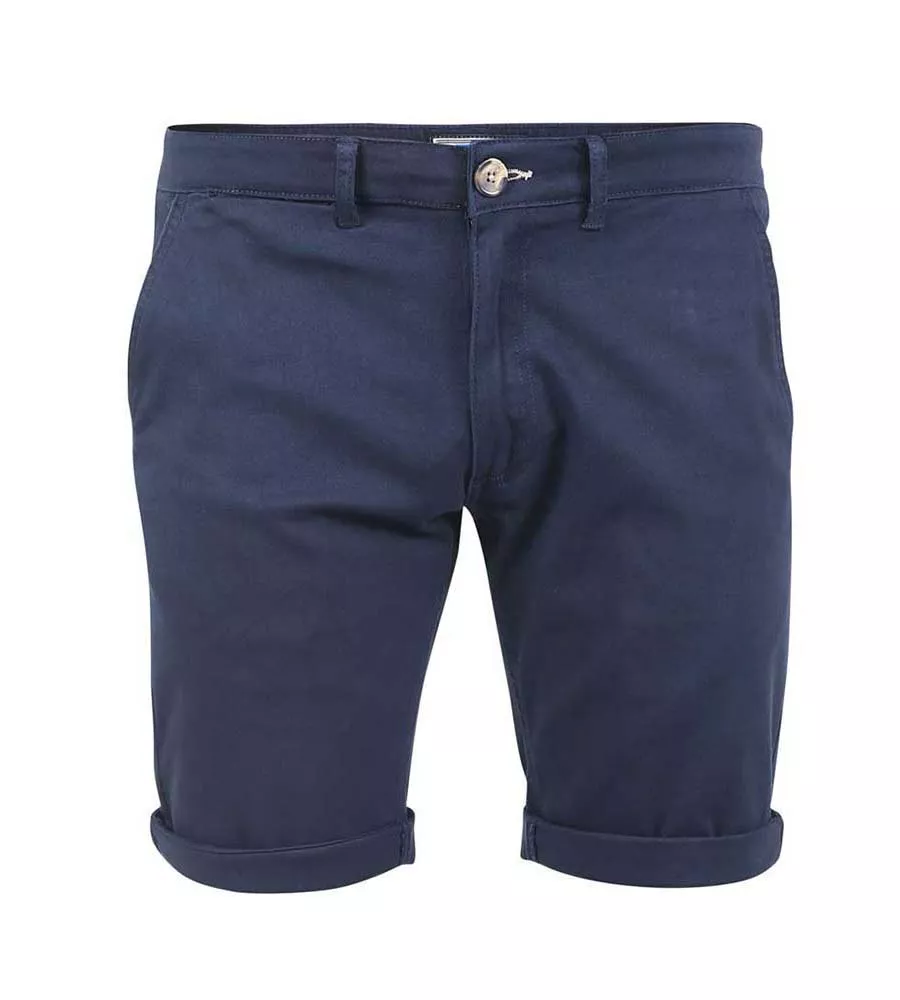 D555 Mens Navy Stretch Chino Shorts (BASILDON 2)