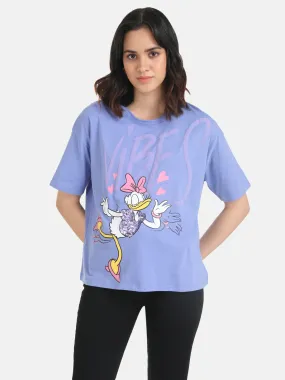 Daisy Duck  Disney Printed T-Shirt With Sequin Work