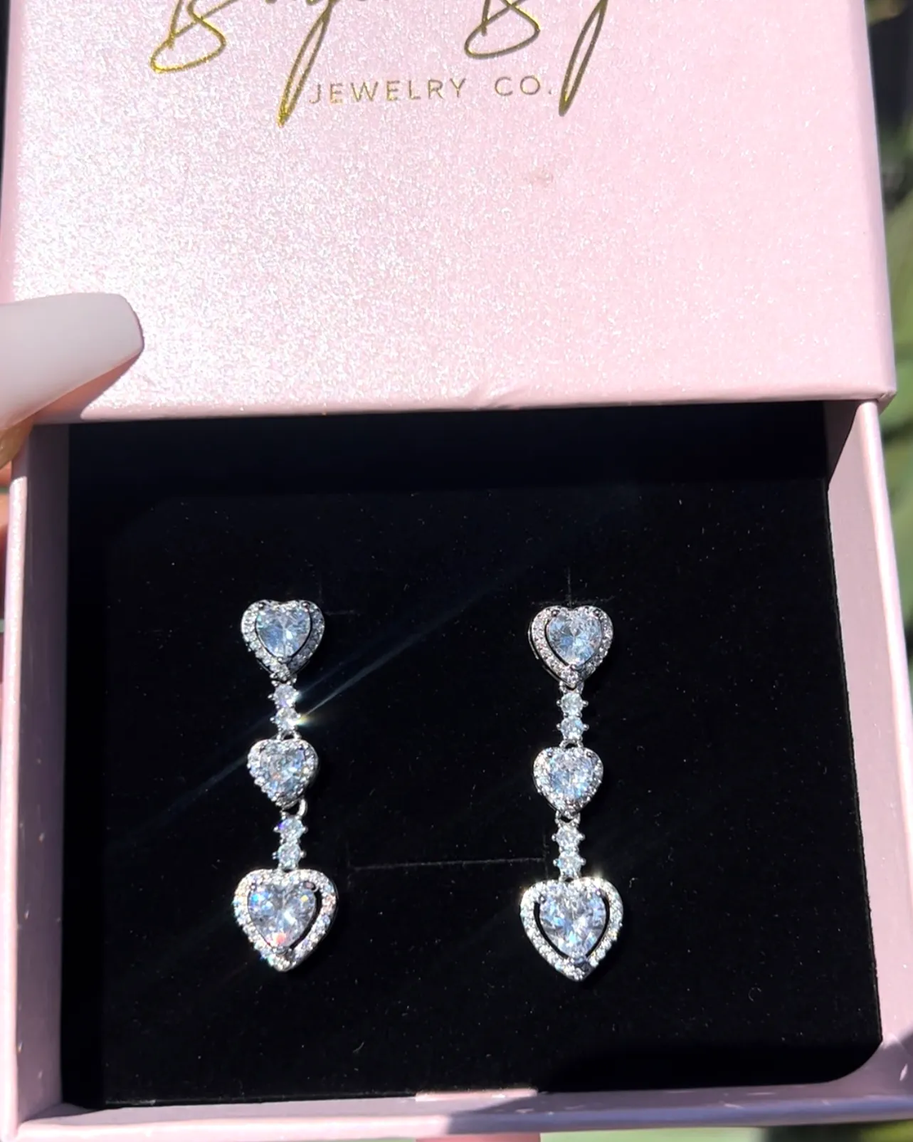 Dangle Heart Earrings