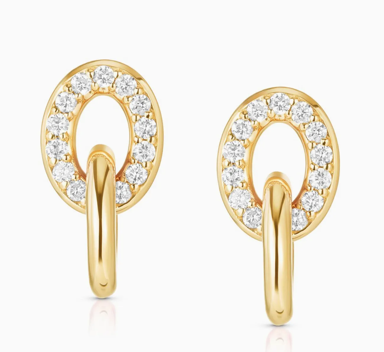 Diamond Linked Earrings