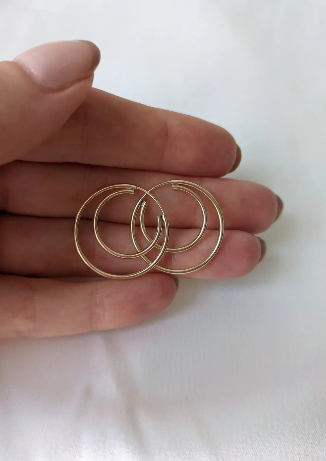 Emily Double Hoop Earrings by Layer the Love