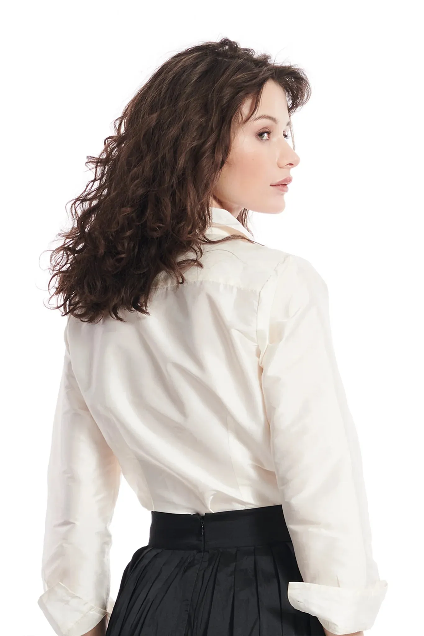 Emily Shalant Ivory Bow Blouse