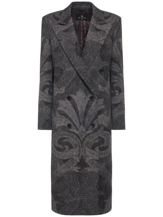 Etro   Double breasted wool long coat 