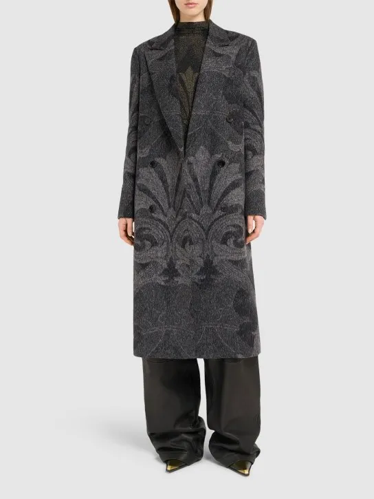 Etro   Double breasted wool long coat 