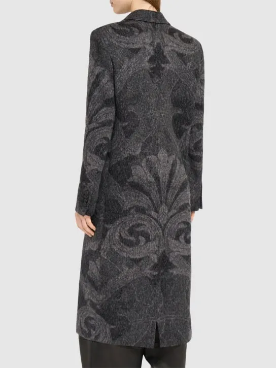 Etro   Double breasted wool long coat 