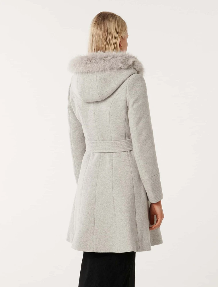 EverNew Josephine Faux Fur Lined Coat