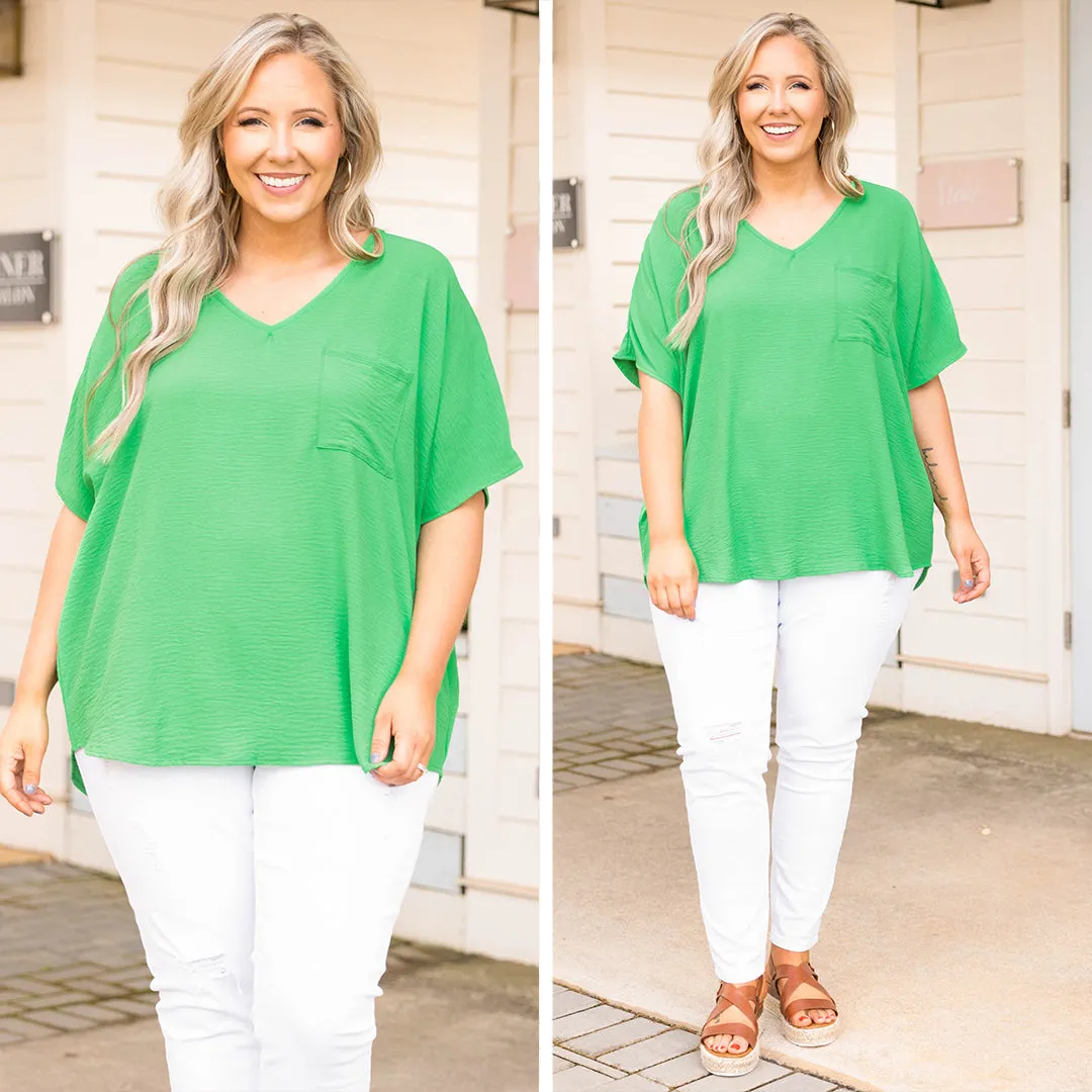 Everyday Stunning Top, Kelly Green