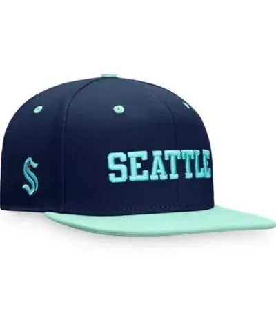 Fanatics Men's NHL Fanatics Deep Sea Blue/Light Seattle Kraken City Two-Tone Snapback Hat