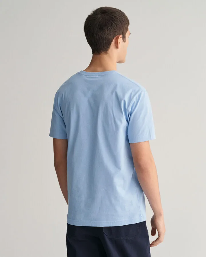 Gant 344157 Mens Reg Shield Ss T-Shirt Light Blue