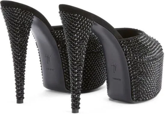 Giuseppe Zanotti Aida 150mm crystal-embellished sandals Black