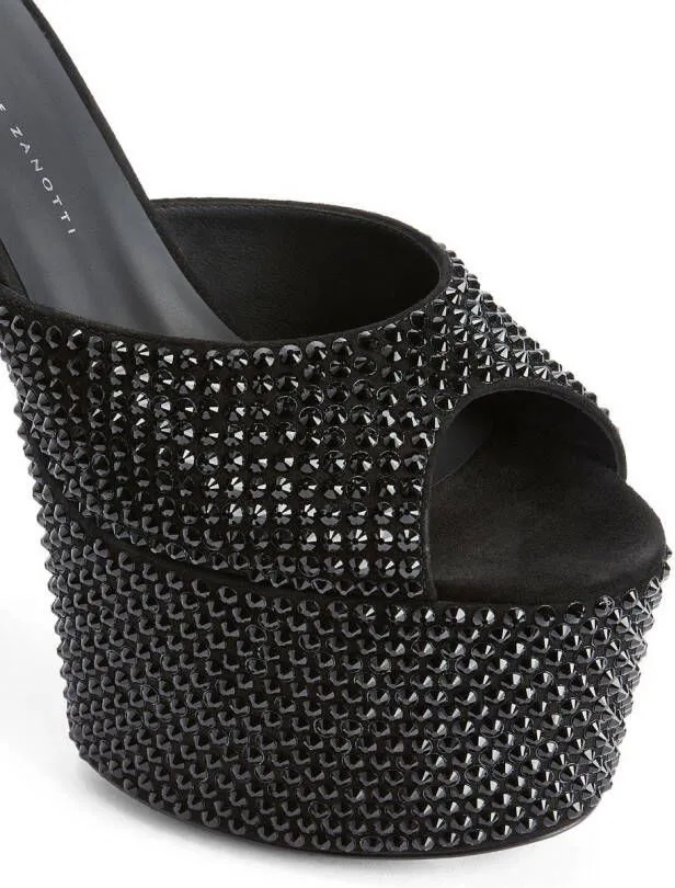 Giuseppe Zanotti Aida 150mm crystal-embellished sandals Black