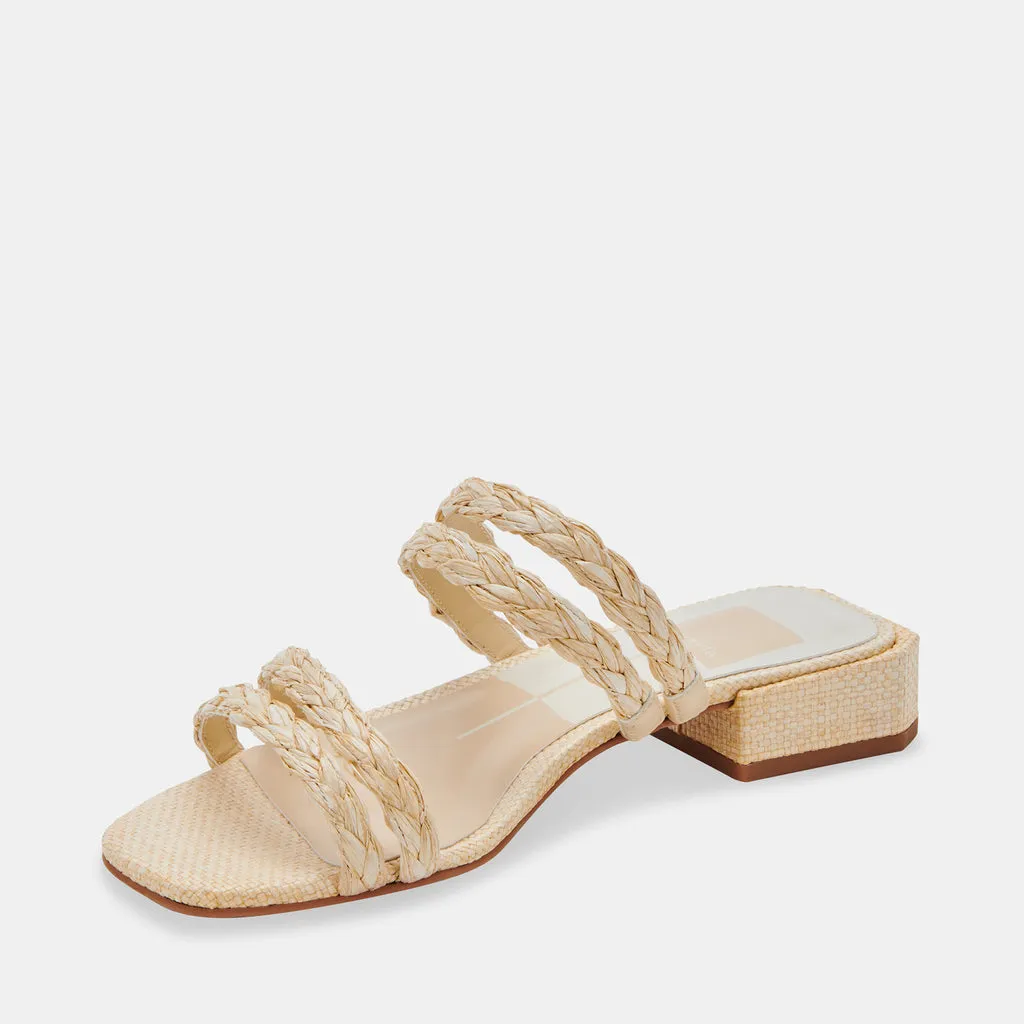 HAIZE RAFFIA SANDALS VANILLA RAFFIA– Dolce Vita 6715938897986