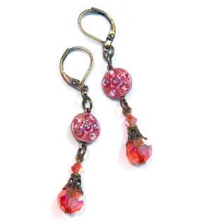 Hyacinth AB Crystal Leverback Earrings