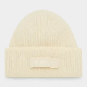 JACQUEMUS Le Bonnet Gros Beanie Hat - Off- White